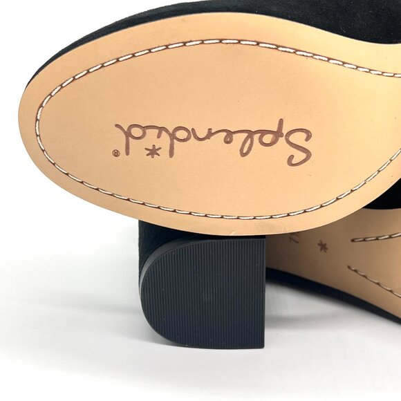 Splendid Womens 7.5M Rosie Black Suede‎ Leather Heels Pumps Shoes - Picture 10 of 13